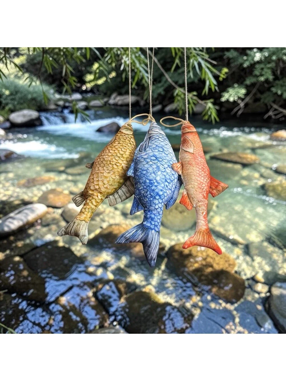 Fish Shape Pillow Plush Stuffed Toy Home Decor With Rope to Hang 13